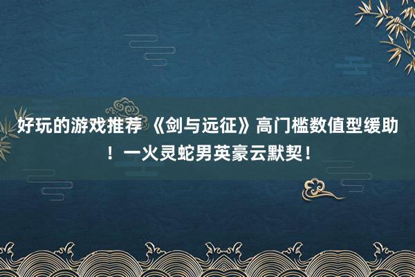 好玩的游戏推荐 《剑与远征》高门槛数值型缓助！一火灵蛇男英豪云默契！