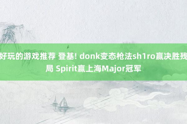 好玩的游戏推荐 登基! donk变态枪法sh1ro赢决胜残局 Spirit赢上海Major冠军