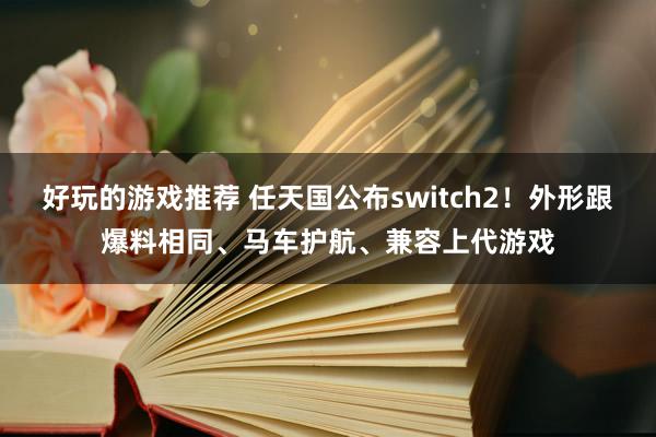 好玩的游戏推荐 任天国公布switch2！外形跟爆料相同、马车护航、兼容上代游戏